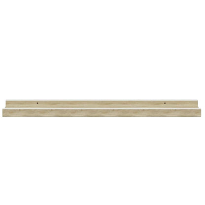 vidaXL Wandregale 2 Stk. Weiß und Sonoma-Eiche 60x9x3 cm