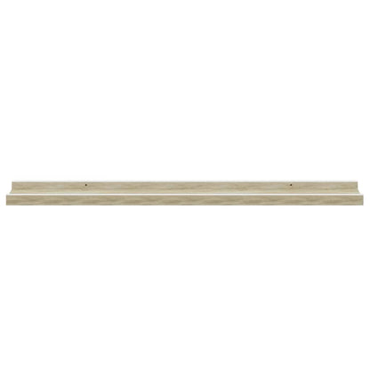 vidaXL Étagères murales 2 pcs Blanc et chêne Sonoma 80x9x3 cm