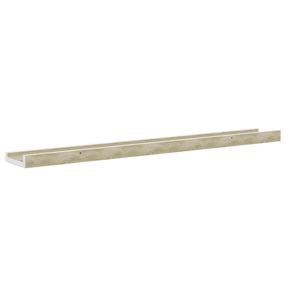 vidaXL Étagères murales 2 pcs Blanc et chêne Sonoma 80x9x3 cm