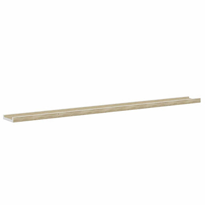 vidaXL Wandregale 2 Stk. Weiß und Sonoma-Eiche 115x9x3 cm