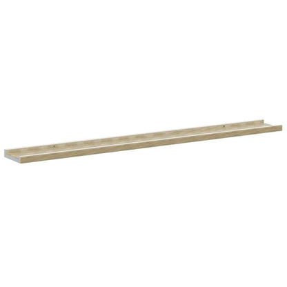 vidaXL Wandregale 4 Stk. Weiß und Sonoma-Eiche 100x9x3 cm