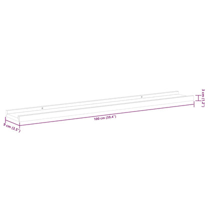 vidaXL Wandregale 4 Stk. Weiß und Sonoma-Eiche 100x9x3 cm