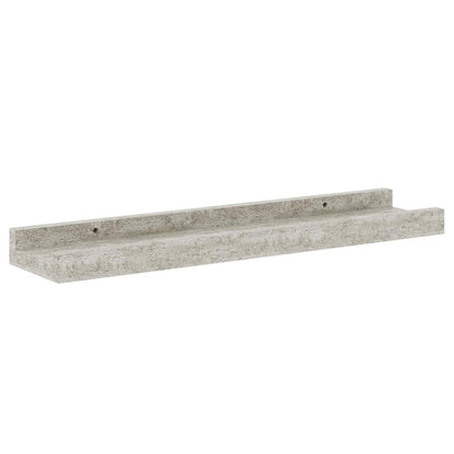 vidaXL Wandregale 2 Stk. Betongrau 40x9x3 cm