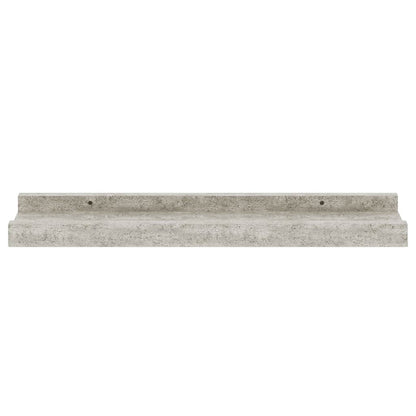 vidaXL Wandregale 2 Stk. Betongrau 40x9x3 cm