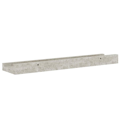 vidaXL Wandregale 2 Stk. Betongrau 40x9x3 cm