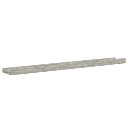 vidaXL Wandregale 2 Stk. Betongrau 80x9x3 cm