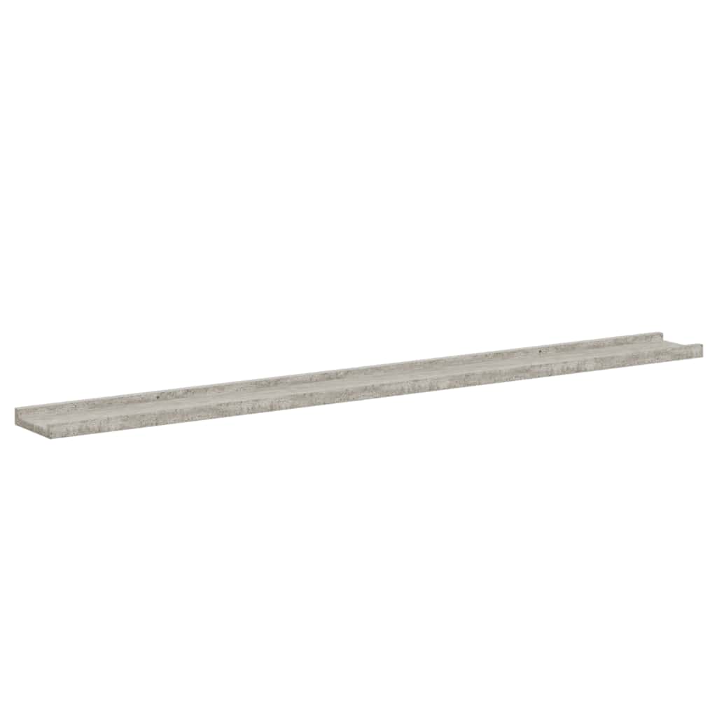 vidaXL Wandregale 2 Stk. Betongrau 115x9x3 cm