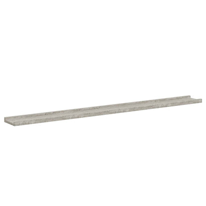 vidaXL Wandregale 2 Stk. Betongrau 115x9x3 cm