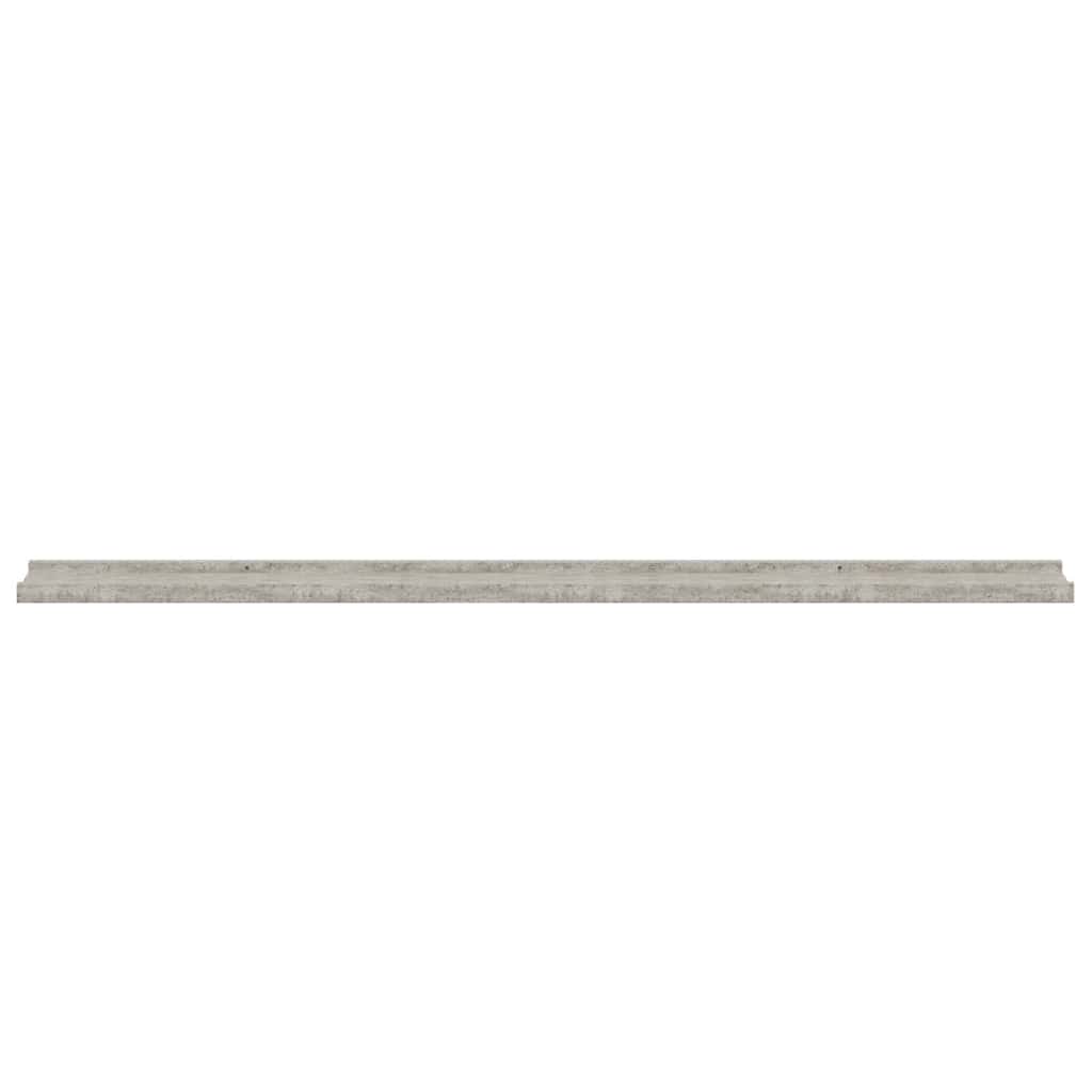 vidaXL Wandregale 2 Stk. Betongrau 115x9x3 cm
