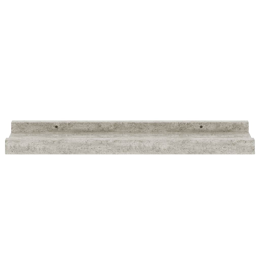 vidaXL Wandregale 4 Stk. Betongrau 40x9x3 cm