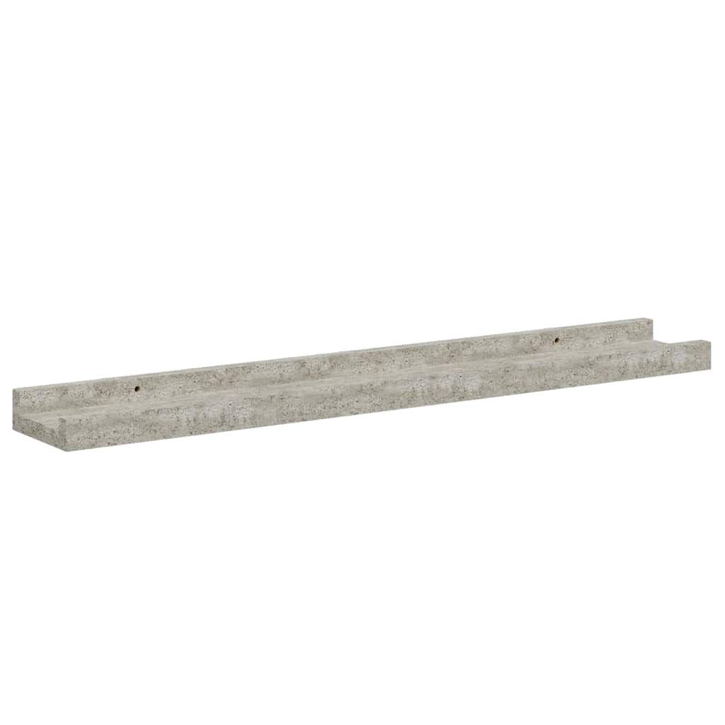 vidaXL Wandregale 4 Stk. Betongrau 60x9x3 cm
