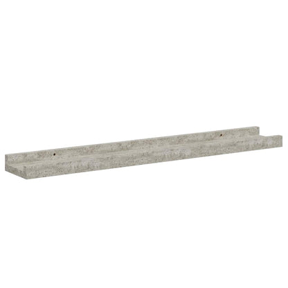 vidaXL Wandregale 4 Stk. Betongrau 60x9x3 cm