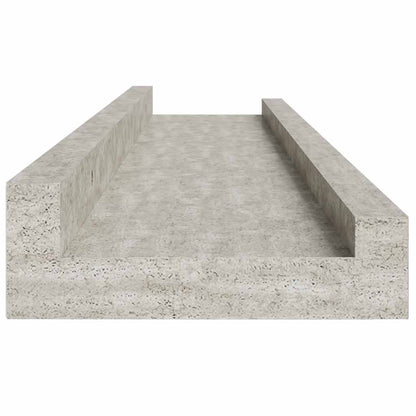 vidaXL Wandregale 4 Stk. Betongrau 60x9x3 cm