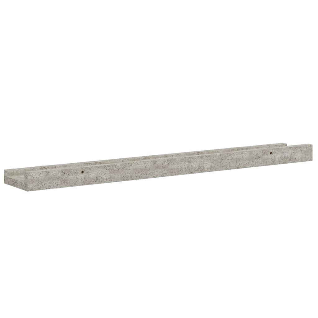 vidaXL Wandregale 4 Stk. Betongrau 60x9x3 cm