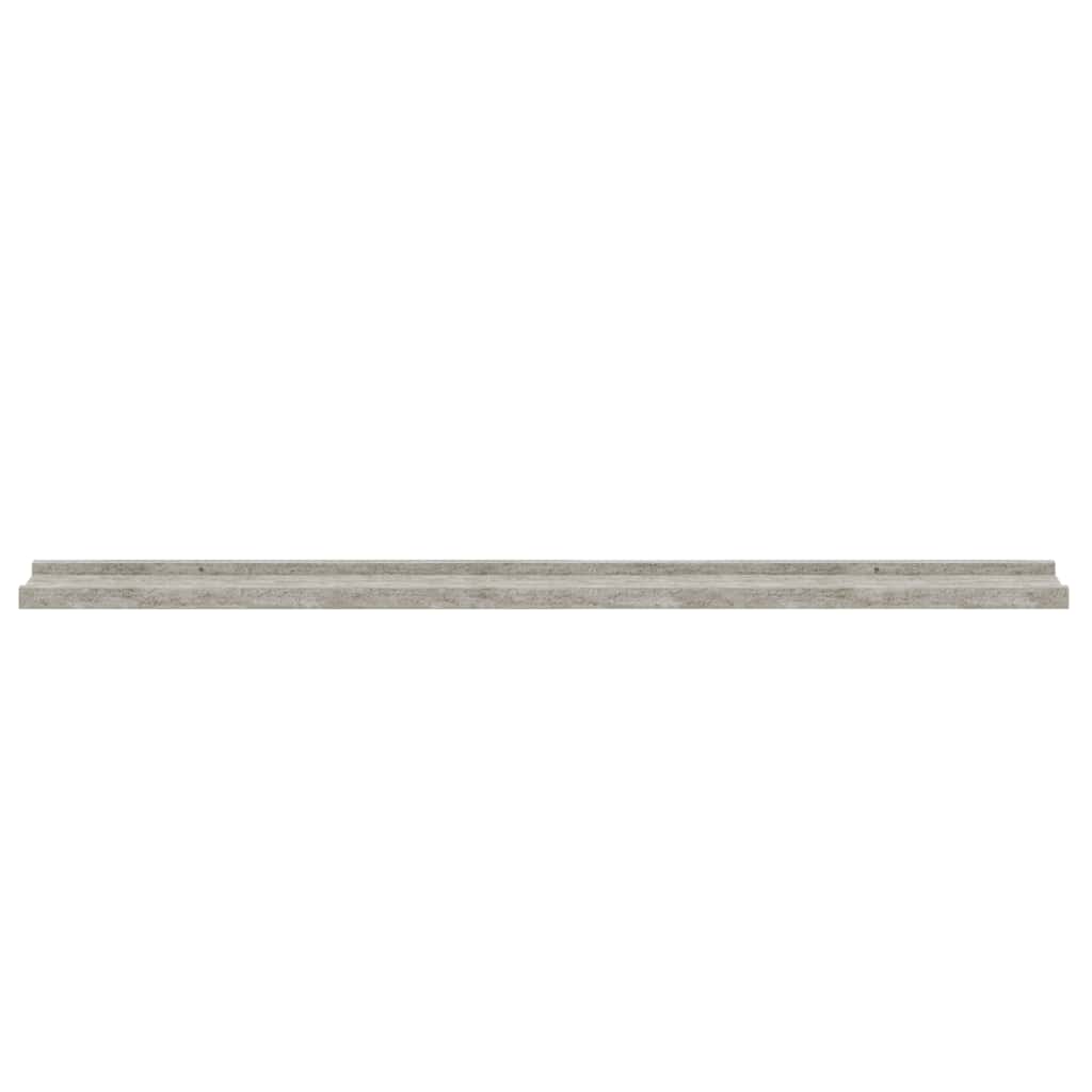 vidaXL Wandregale 4 Stk. Betongrau 100x9x3 cm