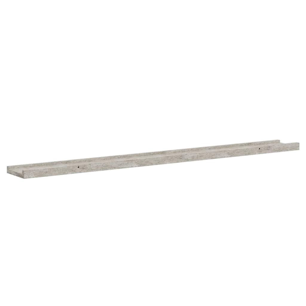vidaXL Wandregale 4 Stk. Betongrau 100x9x3 cm