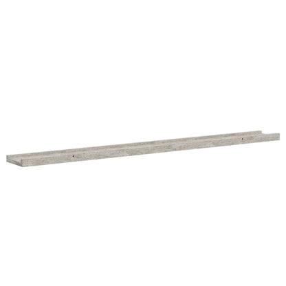 vidaXL Wandregale 4 Stk. Betongrau 100x9x3 cm