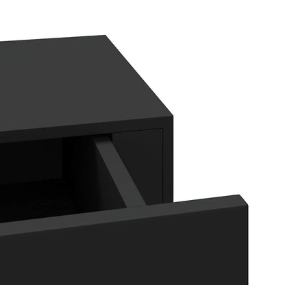 vidaXL Wandregal mit Schublade Schwarz 40x23,5x10 cm MDF