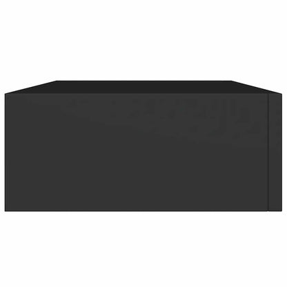 vidaXL Étagères murales avec tiroirs 2 pcs Noir 40x23,5x10 cm MDF
