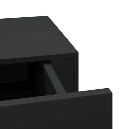vidaXL Étagères murales avec tiroirs 2 pcs Noir 40x23,5x10 cm MDF