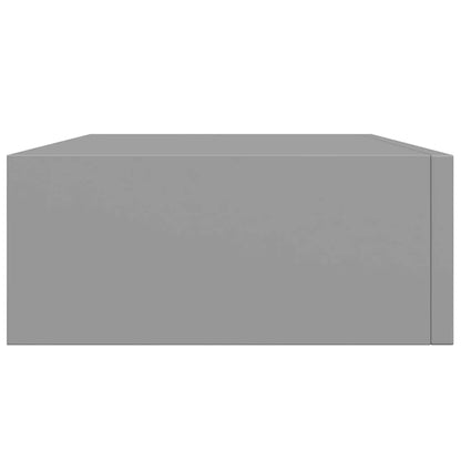 vidaXL Wandregal mit Schublade Grau 40x23,5x10 cm MDF