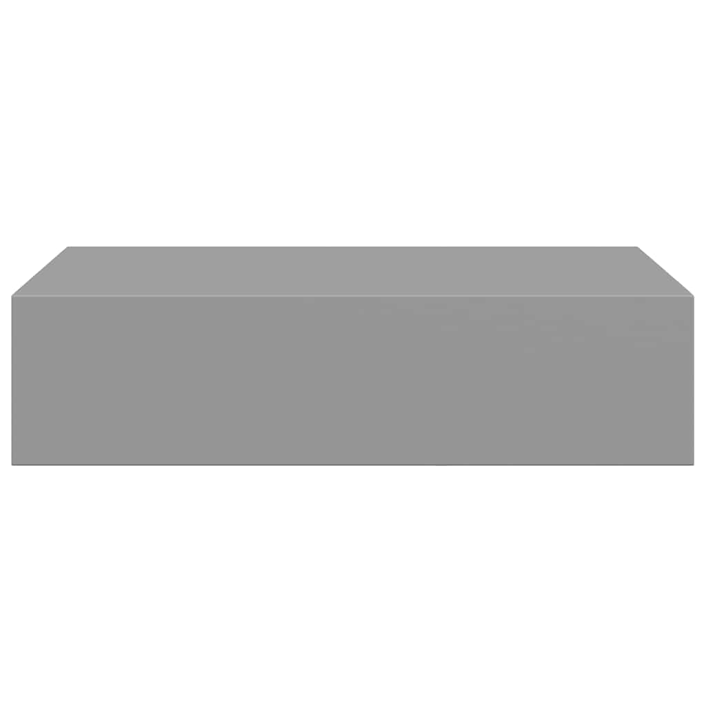 vidaXL Étagères murales avec tiroirs 2 pcs Gris 40x23,5x10 cm MDF