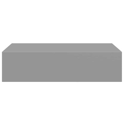 vidaXL Étagères murales avec tiroirs 2 pcs Gris 40x23,5x10 cm MDF