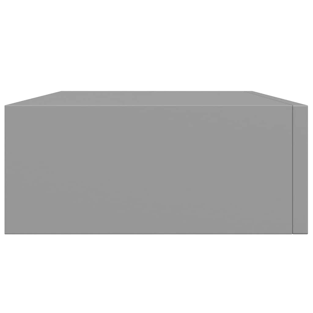 vidaXL Étagères murales avec tiroirs 2 pcs Gris 40x23,5x10 cm MDF