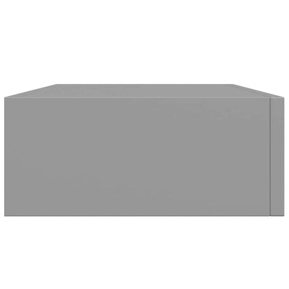 vidaXL Étagères murales avec tiroirs 2 pcs Gris 40x23,5x10 cm MDF