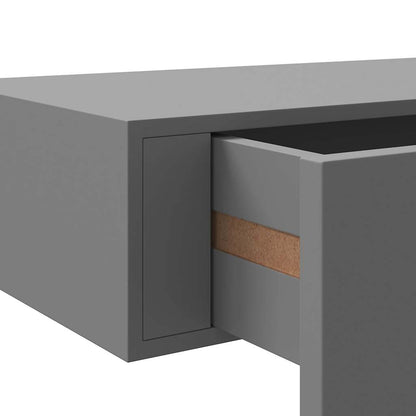vidaXL Étagères murales avec tiroirs 2 pcs Gris 40x23,5x10 cm MDF