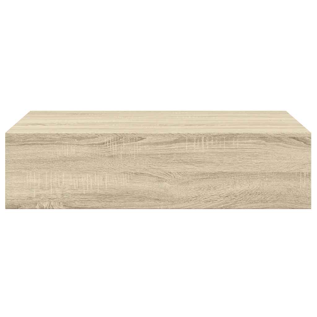 vidaXL Étagère murale avec tiroir aspect chêne 40x23,5x10 cm MDF