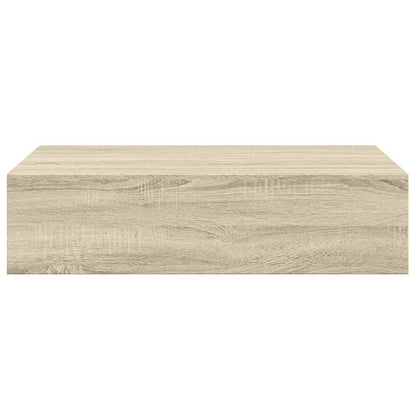 vidaXL Wandregale mit Schubladen 2 Stk. Eichen-Optik 40x23,5x10 cm MDF