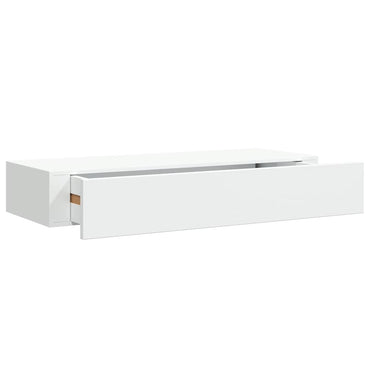 vidaXL Étagère murale avec tiroir Blanc 60x23,5x10 cm MDF