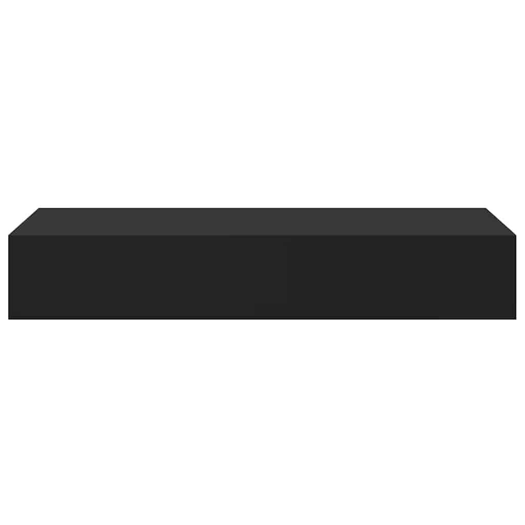 vidaXL Étagère murale avec tiroir Noir 60x23,5x10 cm MDF