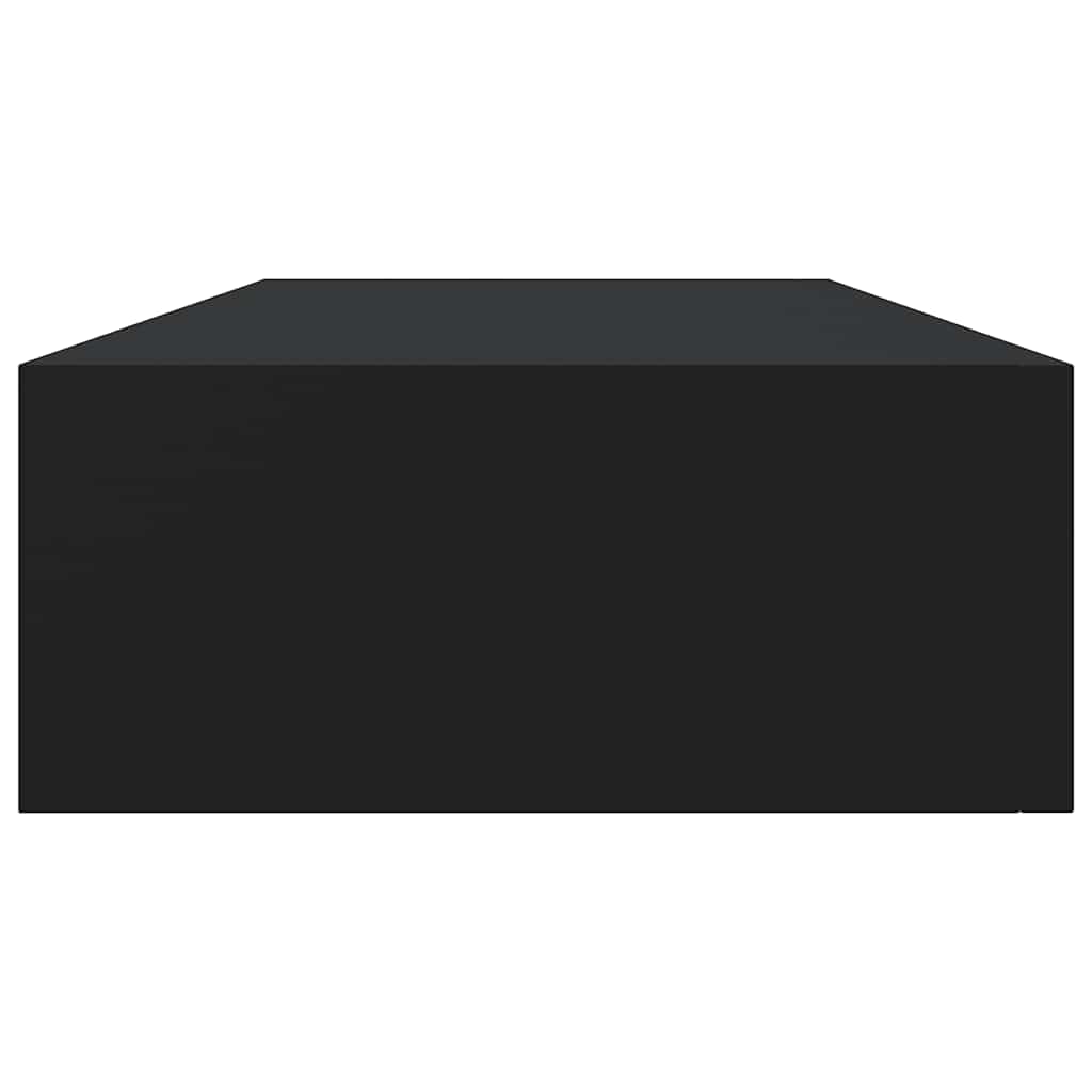 vidaXL Étagère murale avec tiroir Noir 60x23,5x10 cm MDF