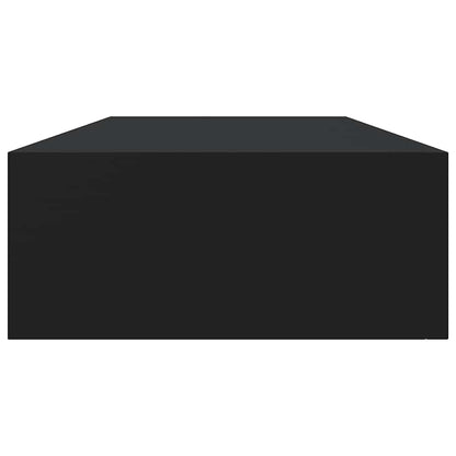 vidaXL Étagère murale avec tiroir Noir 60x23,5x10 cm MDF