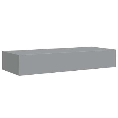 vidaXL Wandregal mit Schublade Grau 60x23,5x10 cm MDF
