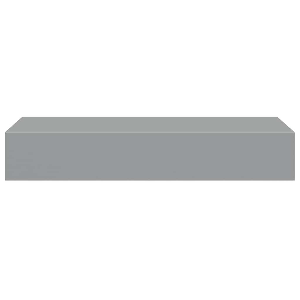 vidaXL Wandregal mit Schublade Grau 60x23,5x10 cm MDF