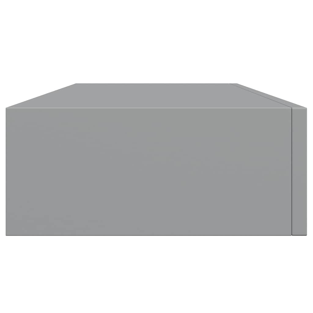vidaXL Wandregal mit Schublade Grau 60x23,5x10 cm MDF