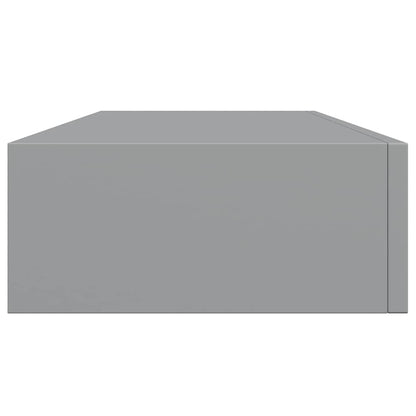 vidaXL Wandregal mit Schublade Grau 60x23,5x10 cm MDF