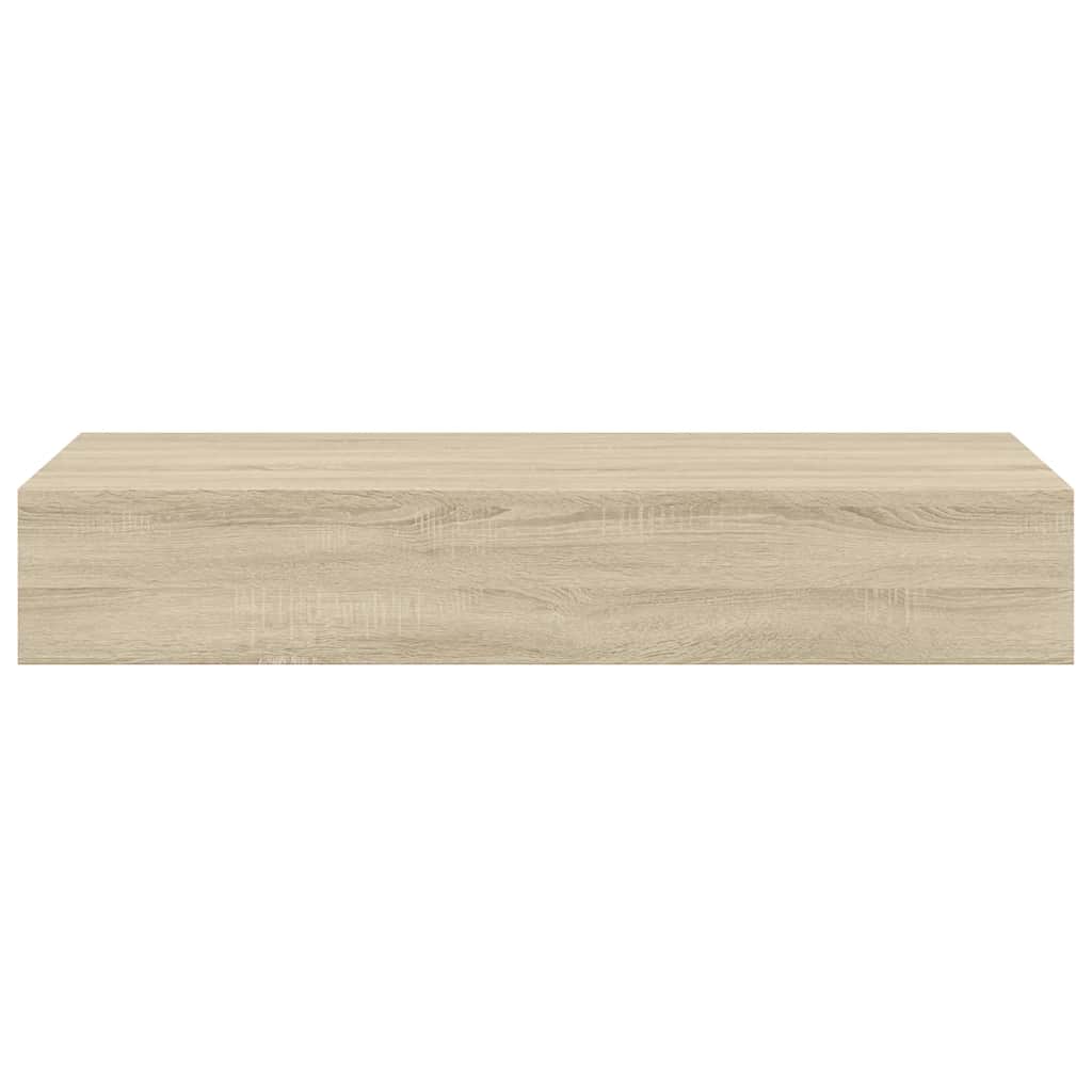 vidaXL Wandregal mit Schublade Eichen-Optik 60x23,5x10 cm MDF