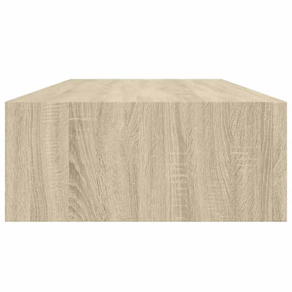 vidaXL Wandregale mit Schubladen 2 Stk. Eichen-Optik 60x23,5x10 cm MDF