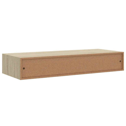 vidaXL Wandregale mit Schubladen 2 Stk. Eichen-Optik 60x23,5x10 cm MDF