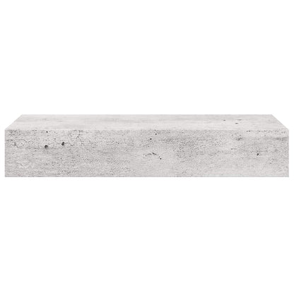 vidaXL Wandregale mit Schubladen 2 Stk. Betongrau 60x23,5x10 cm MDF