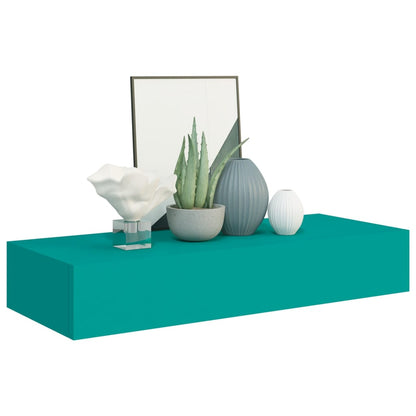 vidaXL Étagère murale à tiroirs Bleu 60x23,5x10 cm MDF