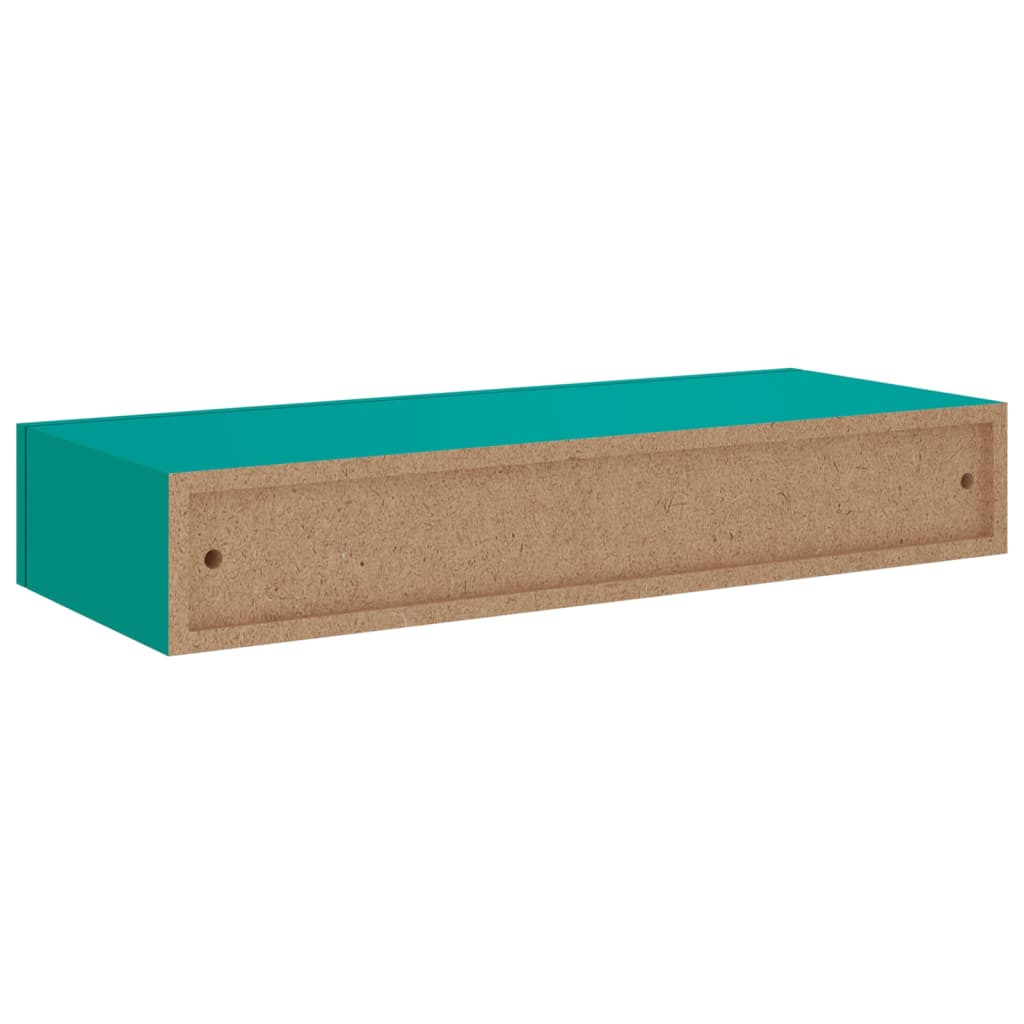 vidaXL Étagère murale à tiroirs Bleu 60x23,5x10 cm MDF