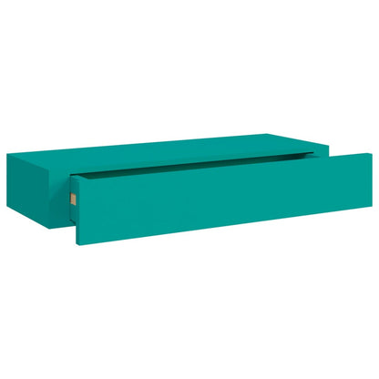 vidaXL Étagère murale à tiroirs Bleu 60x23,5x10 cm MDF