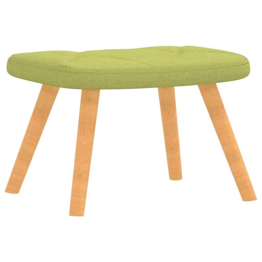 vidaXL Relaxsessel mit Hocker Grün Stoff