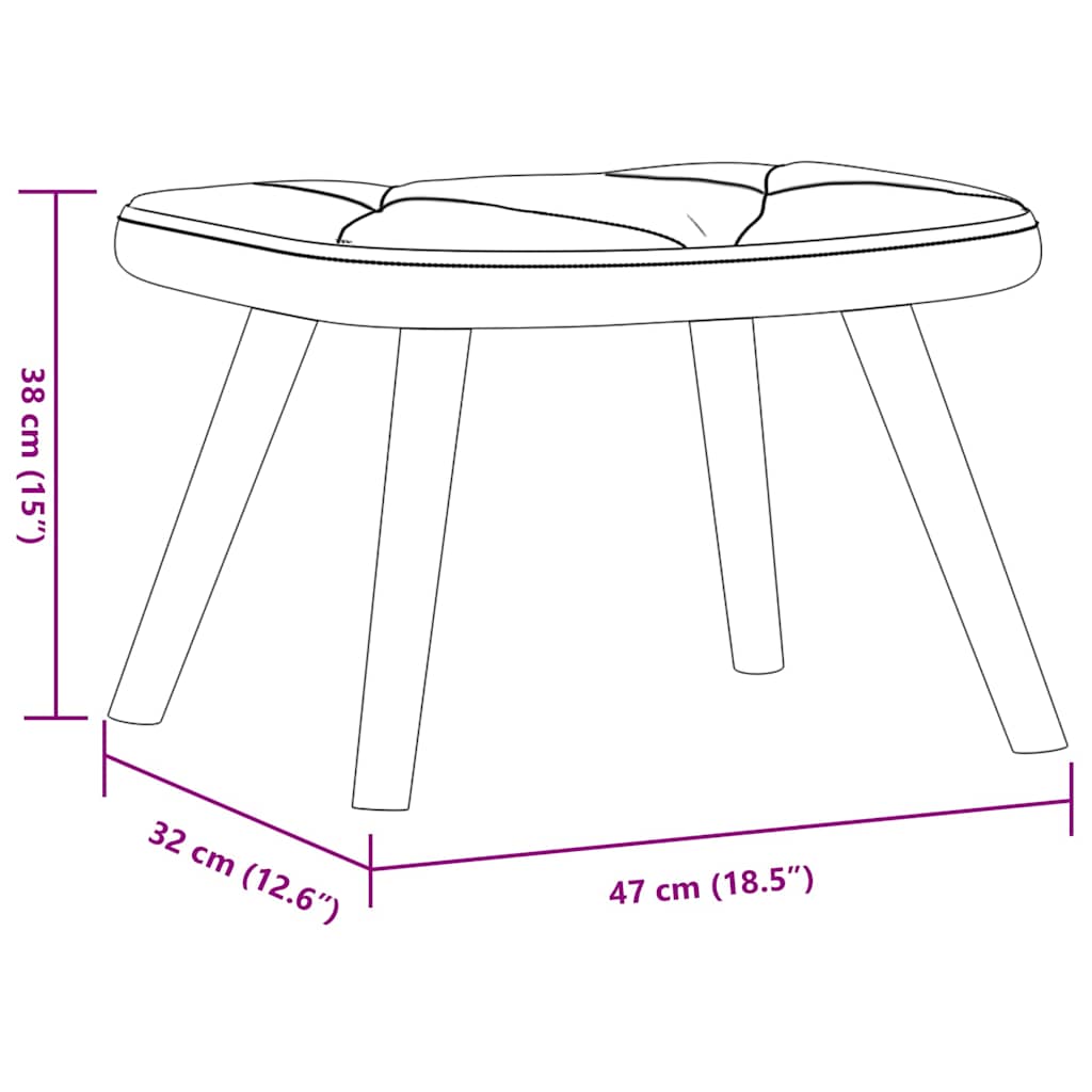 vidaXL Relaxsessel mit Hocker Senfgelb Stoff