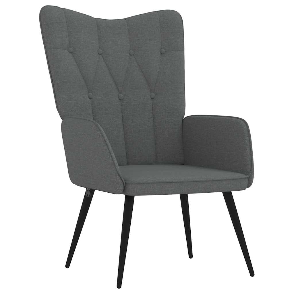 vidaXL Relaxsessel Dunkelgrau Stoff